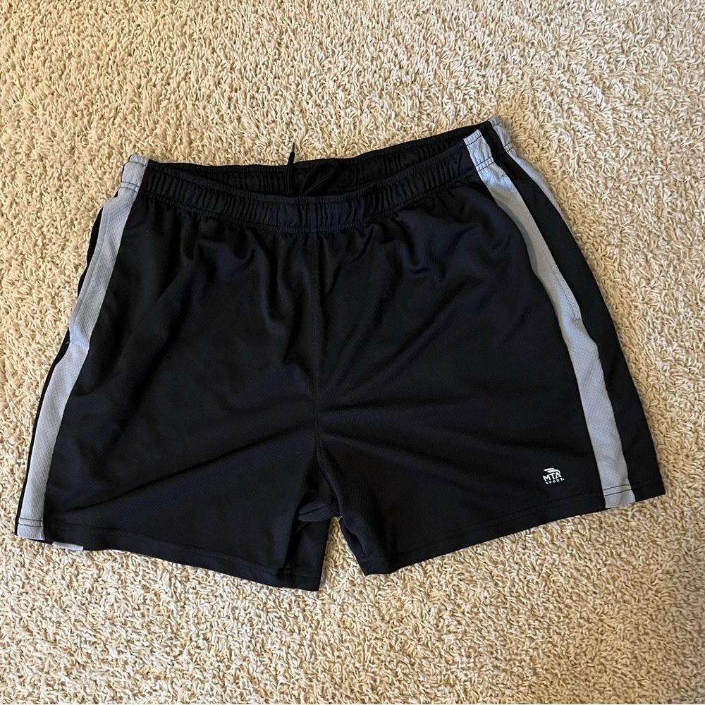 MTA Sport Men's Black and Gray Performance Shorts
